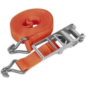 75mm x 10m 10000KG Ratchet Tie Down Straps Set -Polyester Webbing & Steel J Hook