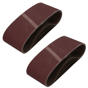 75mm x 457mm 120 Grit Fine Abrasive Sanding Belt Sander Discs 10 Pack