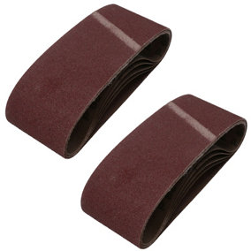 75mm x 457mm 60 Grit Medium Abrasive Sanding Belt Sander Discs 10 Pack