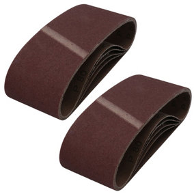 75mm x 457mm 80 Grit Medium Abrasive Sanding Belt Sander Discs 10 Pack