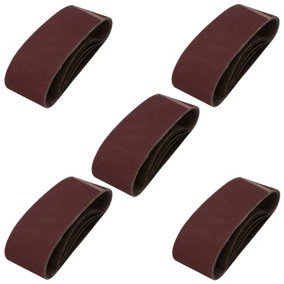 75mm x 457mm Mixed Grit 40 - 120 Abrasive Sanding Belt Sander Discs 25 Pack