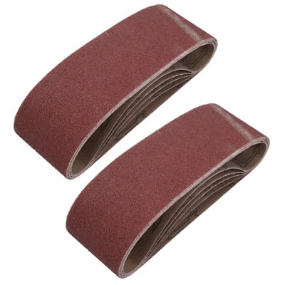 75mm x 533mm 40 Grit Coarse Abrasive Sanding Belt Sander Discs 10 Pack