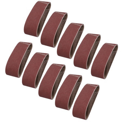 75mm x 533mm 60 Grit Medium Abrasive Sanding Belt Sander Discs 50 Pack