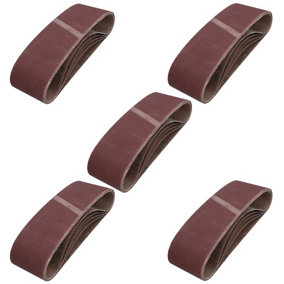 75mm x 533mm Mixed Grit 40 - 120 Abrasive Sanding Belt Sander Discs 25 Pack