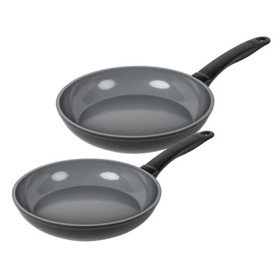Kuhn Rikon Easy Ceramic Aluminium Induction Safe Frying PanSet Of 224Cm And 28Cm from B&Q