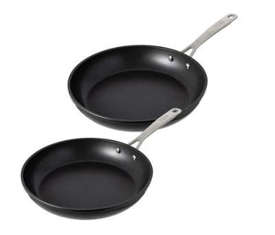 B&Q -  Easy Pro Aluminium Non-Stick Induction Safe Frying PanSet Of 220Cm And 24Cm