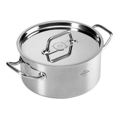 Kuhn Rikon Montreux Swiss Made Brushed Stainless Steel Induction Safe Casserole Pot22Cm/4L from B&Q