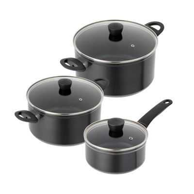 Kuhn Rikon Easy Induction Aluminium Non-Stick 3-Piece Mixed Cookware Set16Cm Saucepan And 20Cm/24Cm Casserole Pot
