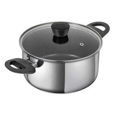 Kuhn Rikon Classic Stainless Steel Non-Stick Induction Safe Casserole Pot24Cm/5.3L from B&Q