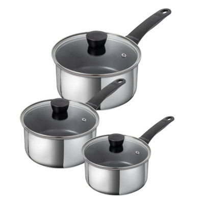 CLASSIC INDUCTION NON-STICK SAUCEPAN 3PC SET - Image 3