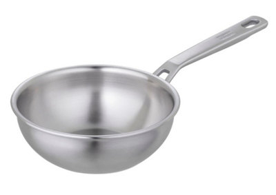 Kuhn Rikon Culinary Fiveply Stainless Steel & Aluminium Uncoated Induction Safe Chef's Pan20Cm