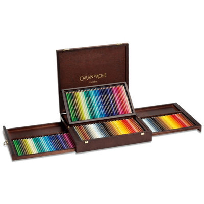 Caran d'Ache Pablo & Supracolour 160 Colour Pencils Set Artist Wooden Box Gift - Image 2