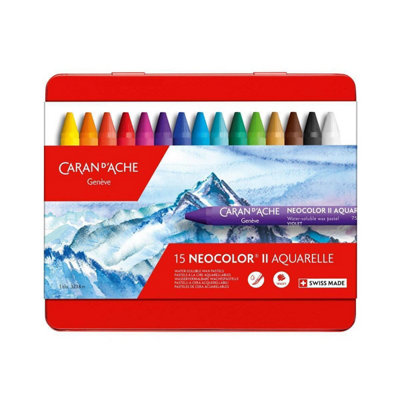 Caran d'Ache Neocolor II Water-Soluble Wax Pastels Assortment of 15 Colours - Image 3