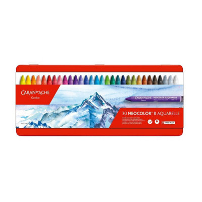B&Q -  Caran D'ache Neocolor Ii 30 Water Soluble Wax Colour PastelsAssorted Colours In Metal Tin