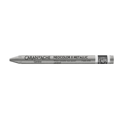 Carand'Ache Caran D'ache Neocolor Ii Water Soluble Wax PastelsArtist Crayon Colour(498 Silver) from B&Q
