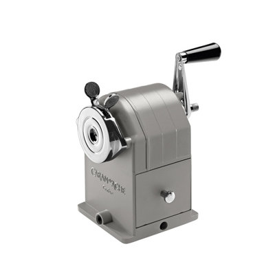 Carand'Ache Caran D'ache Metal Crank Desk-Top Pencil Sharpener GreyFor Round & Hexagonal Pencils (4-10mm Diameter) from B&Q