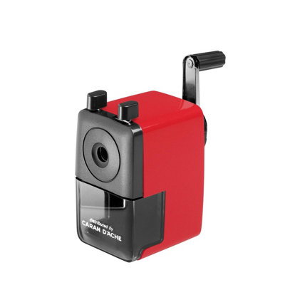 Carand'Ache Caran D'ache Plastic Crank Desk-Top Pencil Sharpener RedFor RoundHexagonal & Triangular Pencils (4-8mm Diameter) from B&Q