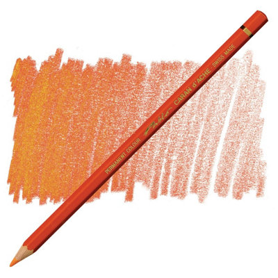 Carand'Ache Caran D'ache Pablo Flame Red Permanent Artist Colour PencilRouge Orange 050 from B&Q