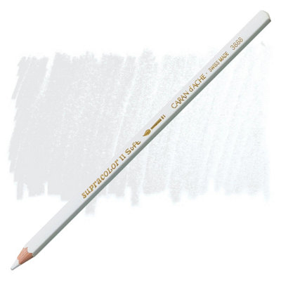Carand'Ache Caran D'ache Supracolor White Watersoluble Artist Aquarelle Colour PencilBlanc 001 from B&Q