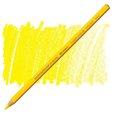 Carand'Ache Caran D'ache Supracolor Yellow Watersoluble Artist Aquarelle Colour PencilJaune 010 from B&Q
