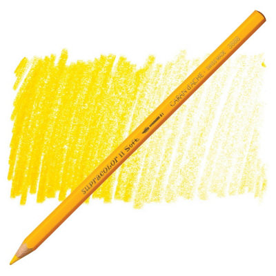 Carand'Ache Caran D'ache Supracolor Golden Yellow Watersoluble Artist Aquarelle Colour PencilJaune D'or 020 from B&Q