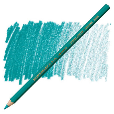 Carand'Ache Caran D'ache Supracolor Opaline Green Watersoluble Artist Aquarelle Colour PencilVert Opale 195 from B&Q