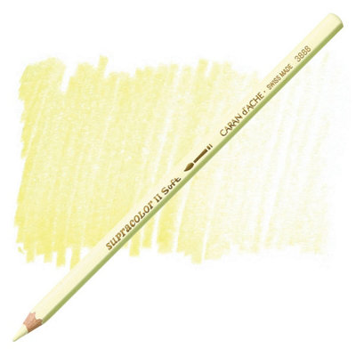 B&Q -  Caran D'ache Supracolor Ii Light Lemon Yellow Watersoluble Artist Aquarelle Colour PencilJaune Citron Clair 241