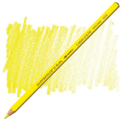 B&Q -  Caran D'ache Supracolor Ii Canary Yellow Watersoluble Artist Aquarelle Colour PencilJaune Canari 250