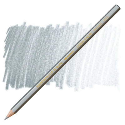 Carand'Ache Caran D'ache Supracolor Silver Watersoluble Artist Aquarelle Colour PencilArgent 498 from B&Q