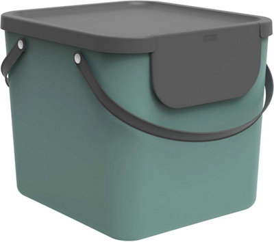 Waste Bin 40L Waste Separation Container Indoor Recycling Bin Rotho Albula Green from B&Q