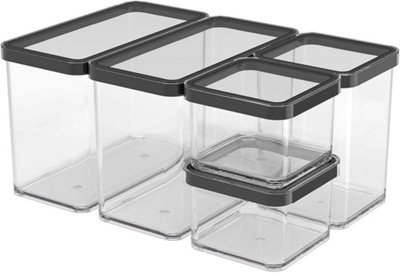 B&Q - Storage BoxesRotho Loft Set Of Storage Tins 5 Pcs (32.3 X 22.3 X 16.6 Cm)