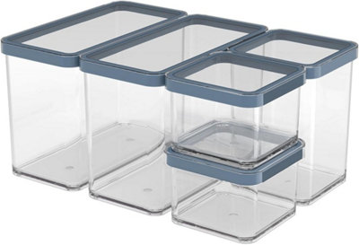 B&Q - Storage BoxesRotho Loft Set Of Storage Tins 5 Pcs (32.3 X 22.3 X 16.6 Cm)