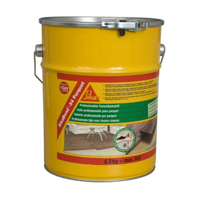 Sika Sikabond 54 Professional Parquet Wood Floor Adhesive Beige6.5KgFast CuringSolvent-FreeFlexible Wood Adhesive from B&Q