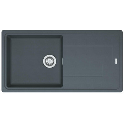 B&Q -  Gemini Gmd611Gp 1.0 Bowl Graphite Grey Reversible Tectonite Kitchen Sink