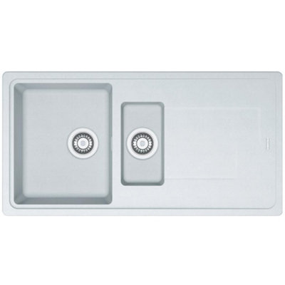 B&Q -  Gemini Gmd651Wh 1.5 Bowl Polar White Tectonite Reversible Kitchen Sink