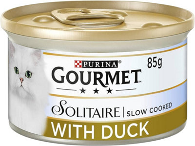 Gourmet Solitaire Can With Duck & Garden Veg In Sauce 85G (Pack Of 12)