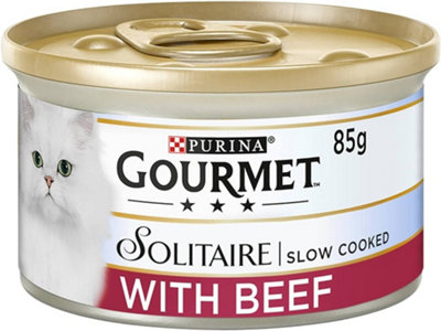 Gourmet Solitaire Can With Beef In Tomato Sauce 85G (Pack Of 12) from B&Q