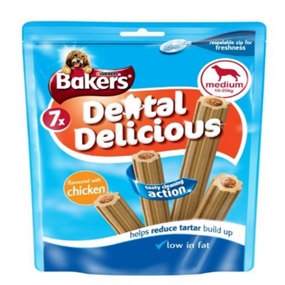 Bakers Dental Delicious Medium Chicken 200G (Pack Of 6)