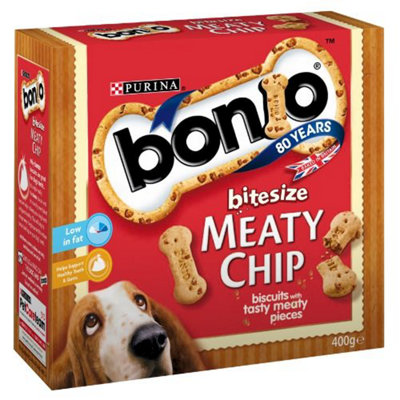 Bonio Meaty Chip Bitesize 400G (Pack Of 5) from B&Q