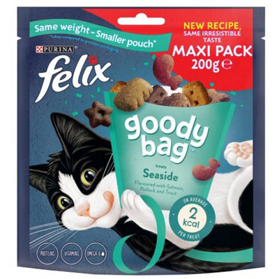 Purina Felix Goody Bag Cat Treats Seaside Mix 200G (Pack Of 5) from B&Q