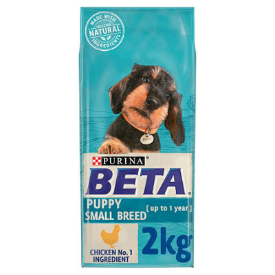 Beta Puppy Small Breed Dry Dog Food With Chicken 2Kg from B&Q