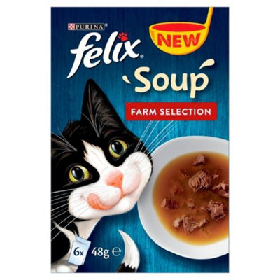 B&Q Felix Soup Farm Selection 6 X 48G (Pack Of 8)