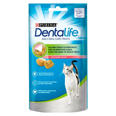 Purina Dentalife Salmon Cat Dental Treats - 40g - Oral Health - Tartar Reduction - Image 7