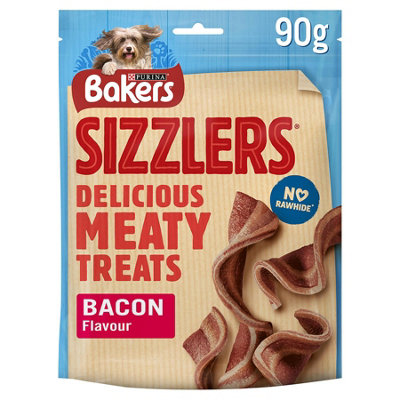 Bakers Dog Treat Bacon Sizzlers 90G (Pack Of 6)