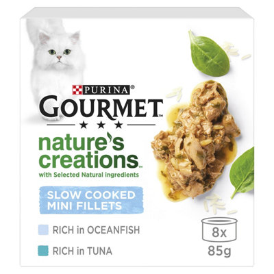 B&Q -  Natures Creations Cat Food Fish 8X85G (Pack Of 6)