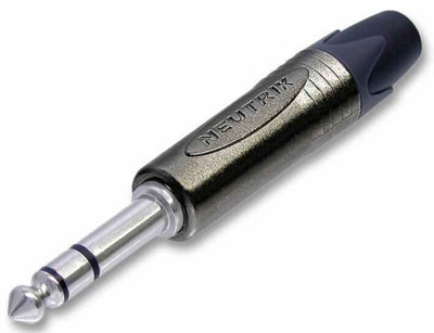 B&Q - NeutrikJack Plug6.35mmStereoStraightBlack