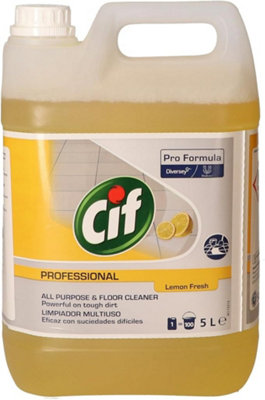 B&Q -  Pro All Purpose & Floor Cleaner Lemon5L
