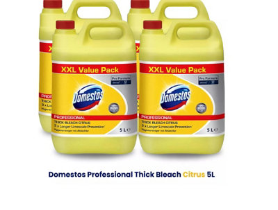 Domestos Professional Bleach Citrus Fresh 5L Pack Of 4 from B&Q