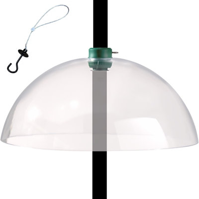 Crystals Bird Feeder Station Baffle Dome Stop Squirrel Stealing Bird Feed Guard from B&Q