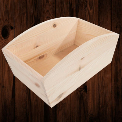 Woodeedoo Unfinished Wooden Wavy Edge Herb Planter Box For Kitchen Windowsill Or Decorative Diy Use 28X16X12Cm from B&Q